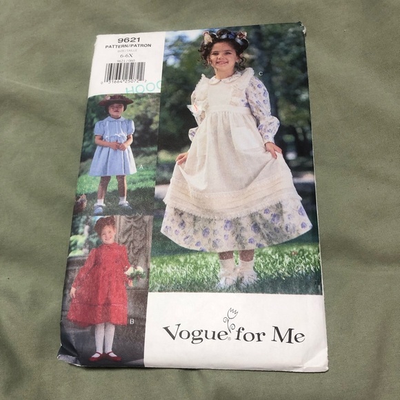Vintage Vogue for me 9621- size and 6-6x dress and pinafore pattern. 3 styles! - Picture 7 of 7